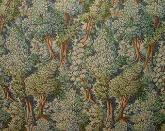 Woodland Forest Tree Tapestry Fabric Curtain Upholstery Cushion Soft Furnishing