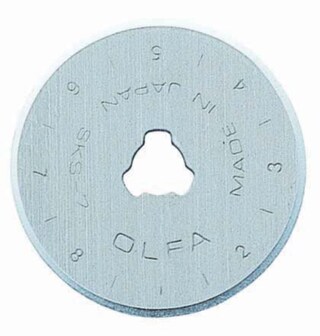 OLFA RB28-2 – Confezione Da 2 Lame Circolari 28x0,3 Mm, Argentate, Per Taglio Di Precisione