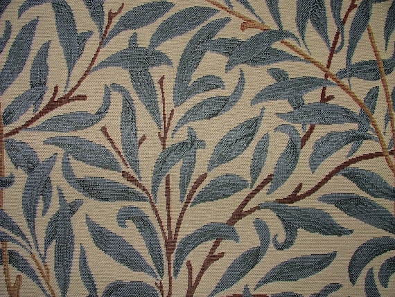 William Morris Willow Bough Blue Tapestry Curtain Upholstery Cushion Fabric Etsy Canada