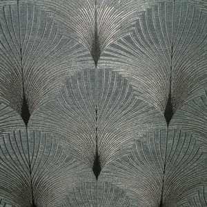 New York Steel Grey (Greenwich) Art Deco Velvet Fibre Naturelle Curtain Upholstery Cushion Fabric