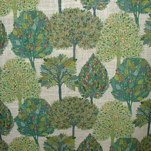 Foliage Fall Trees Carnival Linen Blend Curtain Upholstery Cushion Blind Fabric