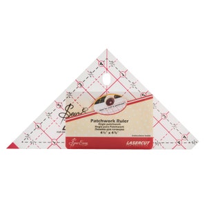 Sew Easy Quilters Craft Patchwork Template Quilting Ruler Rule Triangle 4.5in NL4203