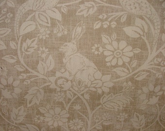 Heathland Hares And Game Birds Linen Cotton Designer Curtain Blinds Upholstery Fabric