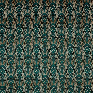 Chrysler Emerald Green Art Deco Soft Plush Velvet Fabric Curtain Upholstery Settee Cushion Use