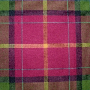 100% Shetland Wool Pink And Lime Tartan Check Upholstery Curtain Cushion Fabric