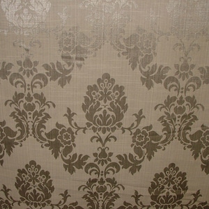 Silver Grey Madagascar Designer Curtain Brocade Damask Upholstery Cotton Fabric