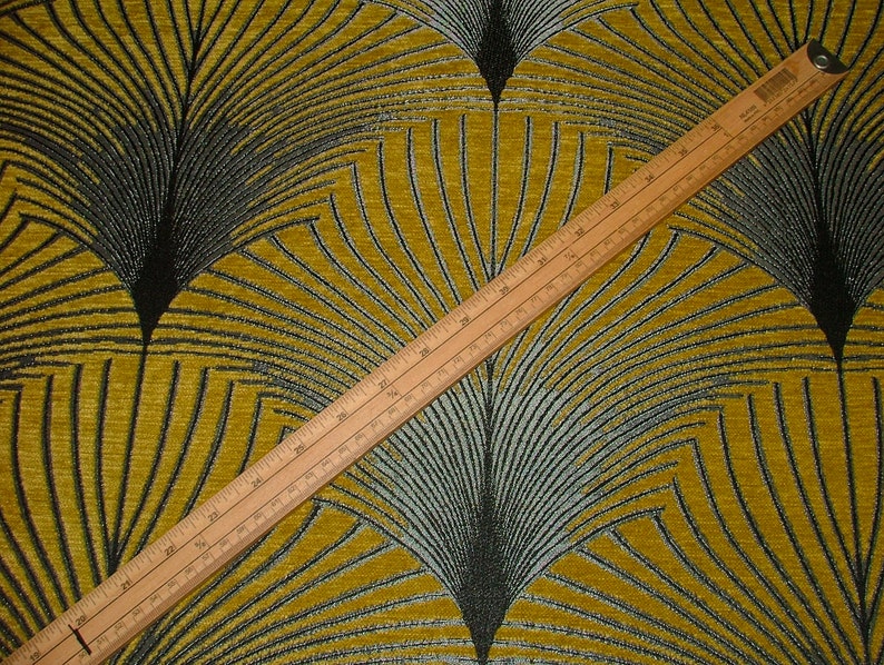 New York Ochre queens Art Deco Velvet Fibre Naturelle Etsy