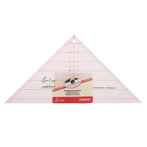 Sew Easy Quilters Craft Patchwork Template Quilting Ruler Rule 90 Degree Triangle 7.5 x 15.5in NL4172