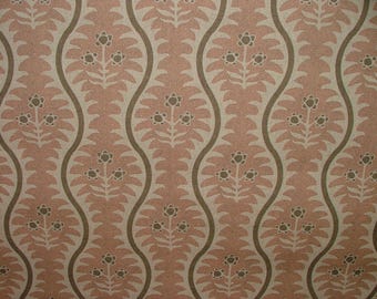 Blush Pink Amara Scandinavian Floral Linen Blend Fabric Curtain Cushion Upholstery Blinds