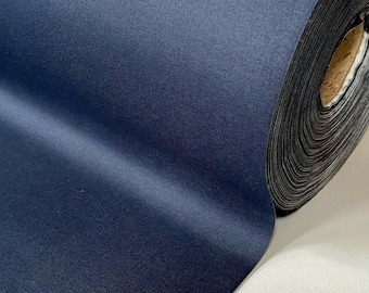 NAVY BLUE 3 Pass Black Out Blackout Material Thermal Curtain Lining Fabric 137cm Wide