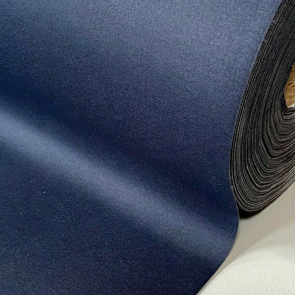 NAVY BLUE 3 Pass Black Out Blackout Material Thermal Curtain Lining Fabric 137cm Wide