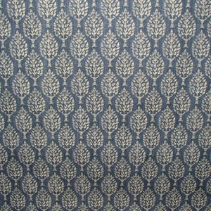Spruce Tree Sapphire Blue Cotton Curtain Upholstery Cushion Roman Blind Fabric image 6