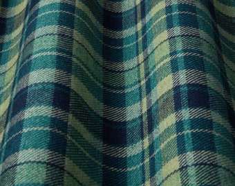 Ocean Highland Wool Blend Tartan Check Upholstery Grade Curtain Cushion Fabric
