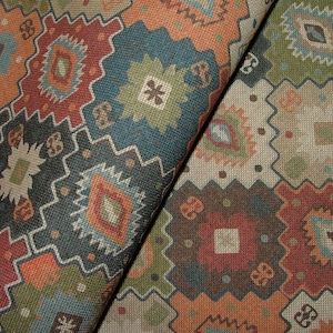Tessuto per tappezzeria di tende e cuscini in cotone kilim marocchino di Marrakech