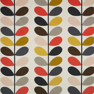 Designer Orla Kiely Multi Stem Tomato Cotton Curtain Upholstery Craft Fabric