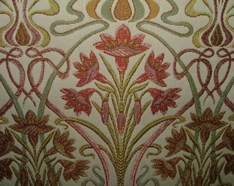 Art Nouveau Autumn Thick Designer Jacquard Curtain Upholstery Cushion Use Fabric