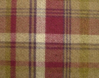 Elgin Heather Wool Effect Lavable Épais Tartan Plaid Rembourrage &Rideau Designer Tissu - Affranchissement gratuit au Royaume-Uni