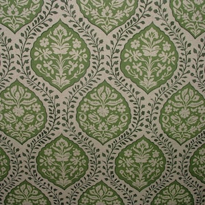 Tela de mezcla de lino verde salvia provenzal para cortinas, cojines, tapicería y persianas. Uso artesanal.