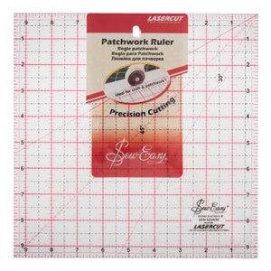 Sew Easy Quilters Craft Patchwork Ruler Square 9.5 x 9.5in NL4158