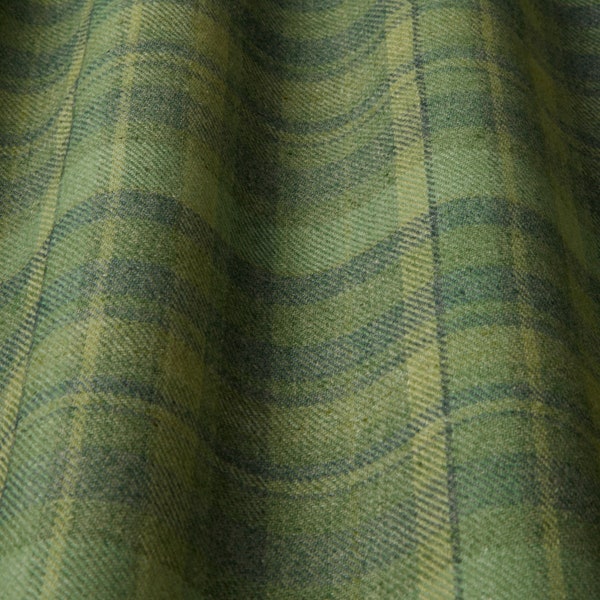 Tissu de coussin de rideau de qualité d'ameublement à carreaux tartan en mélange de laine Hunter Highland