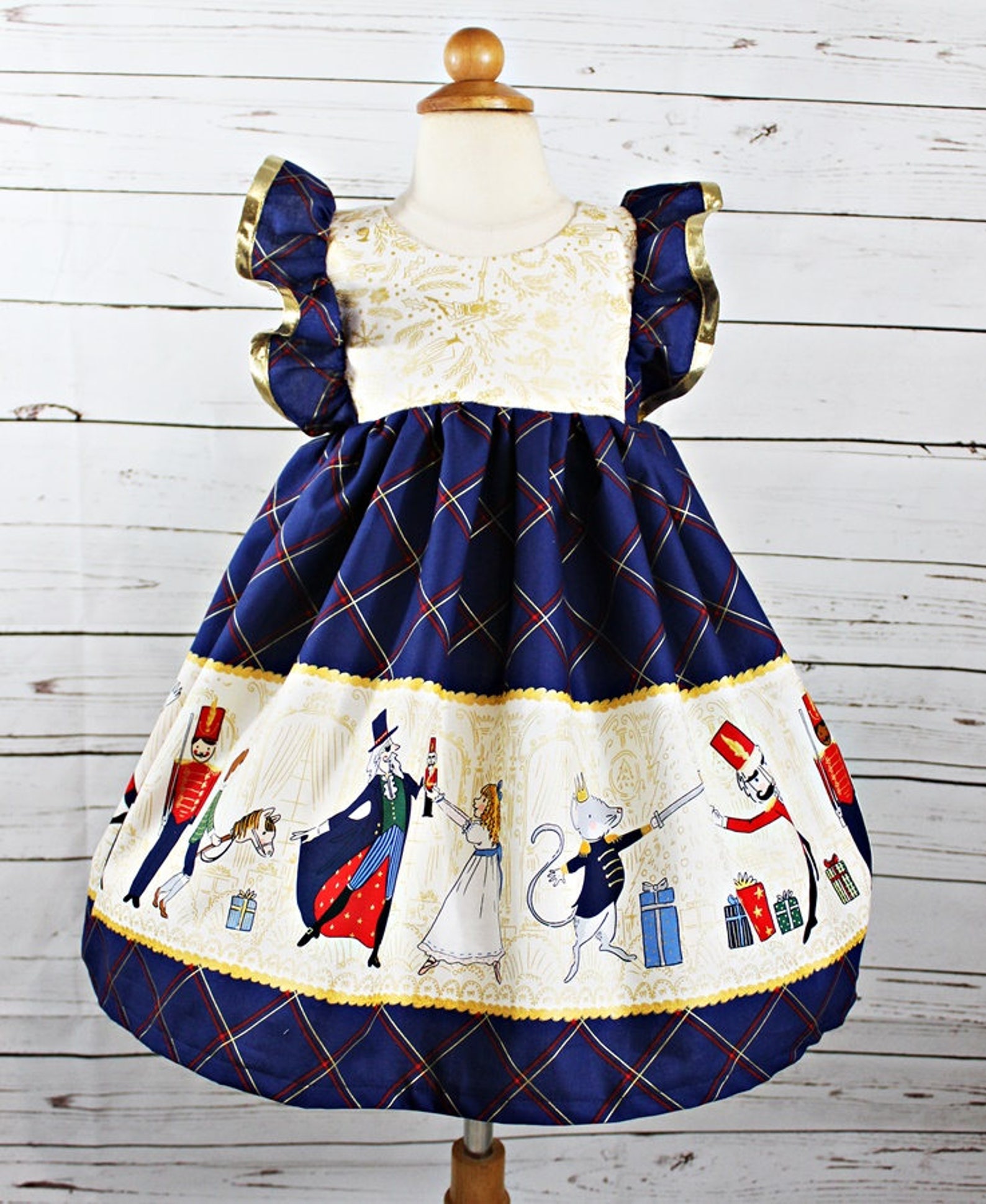 Girls Nutcracker Dress Green Blue Burgundy Red Toddler Etsy