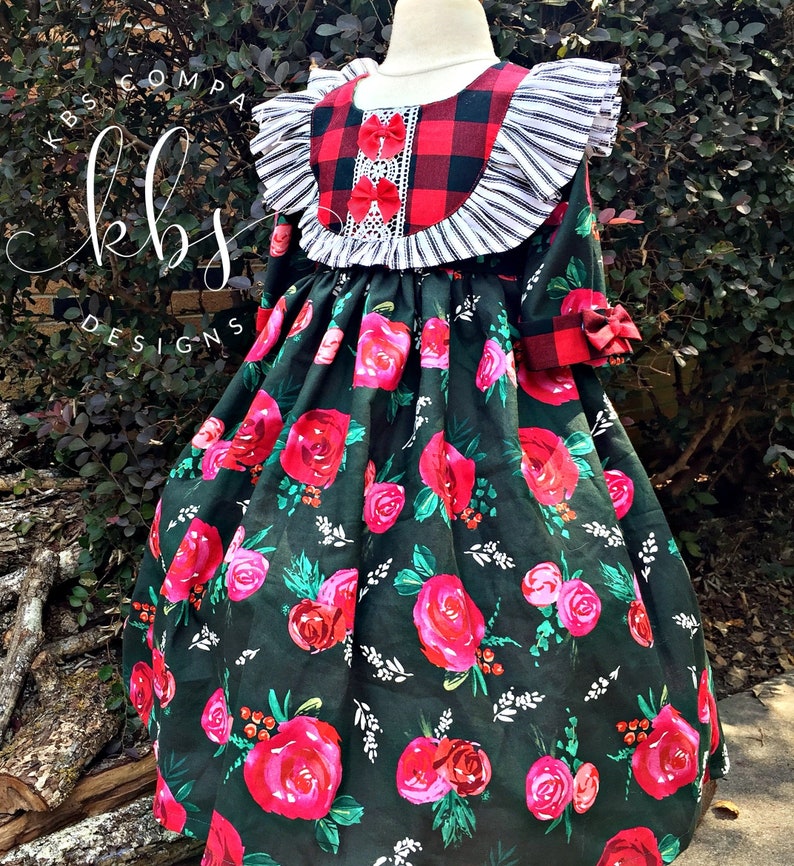 christmas floral dress