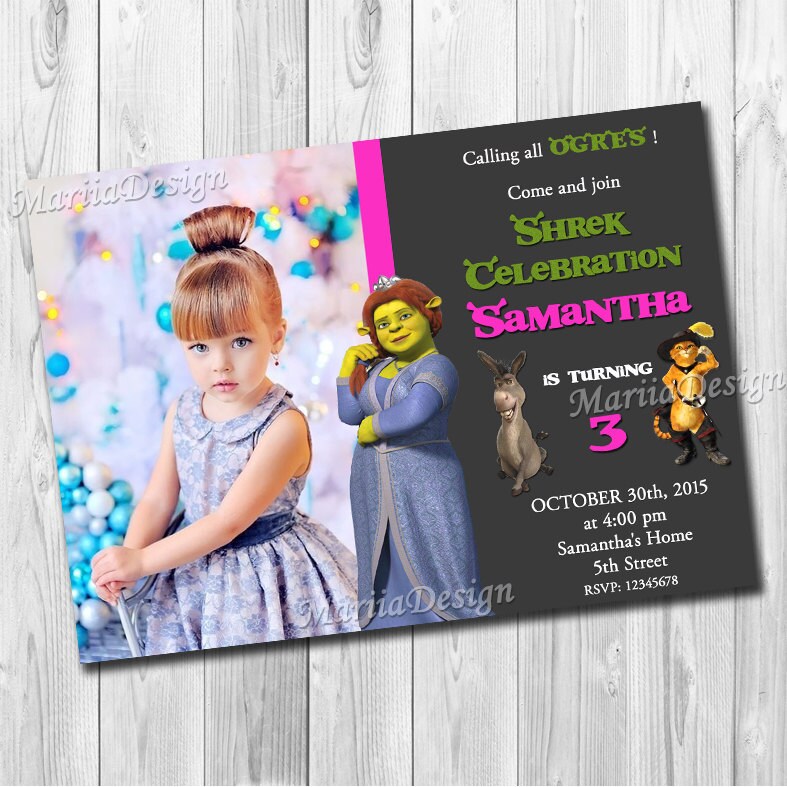 Shrek invitations Shrek Invitation Shrek Party Shrek | Etsy