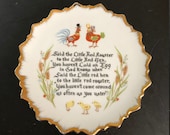 Little Red Hen Decorative Wall Plate Free Shipping Vintage Country Kitchen Deco Chicken Themed