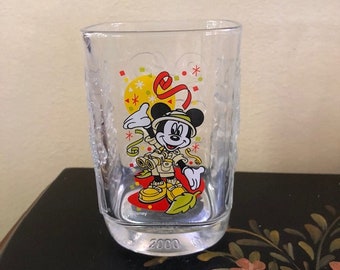 Vintage 2000 McDonald's Walt Disney Square Mickey Mouse Glass Disney Studios Free Shipping Collectible Safari