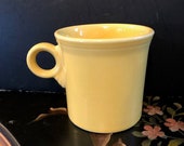 Yellow Fiesta Ware Coffee Mug Cup HLC USA Free Shipping Fiestaware Homer Laughlin