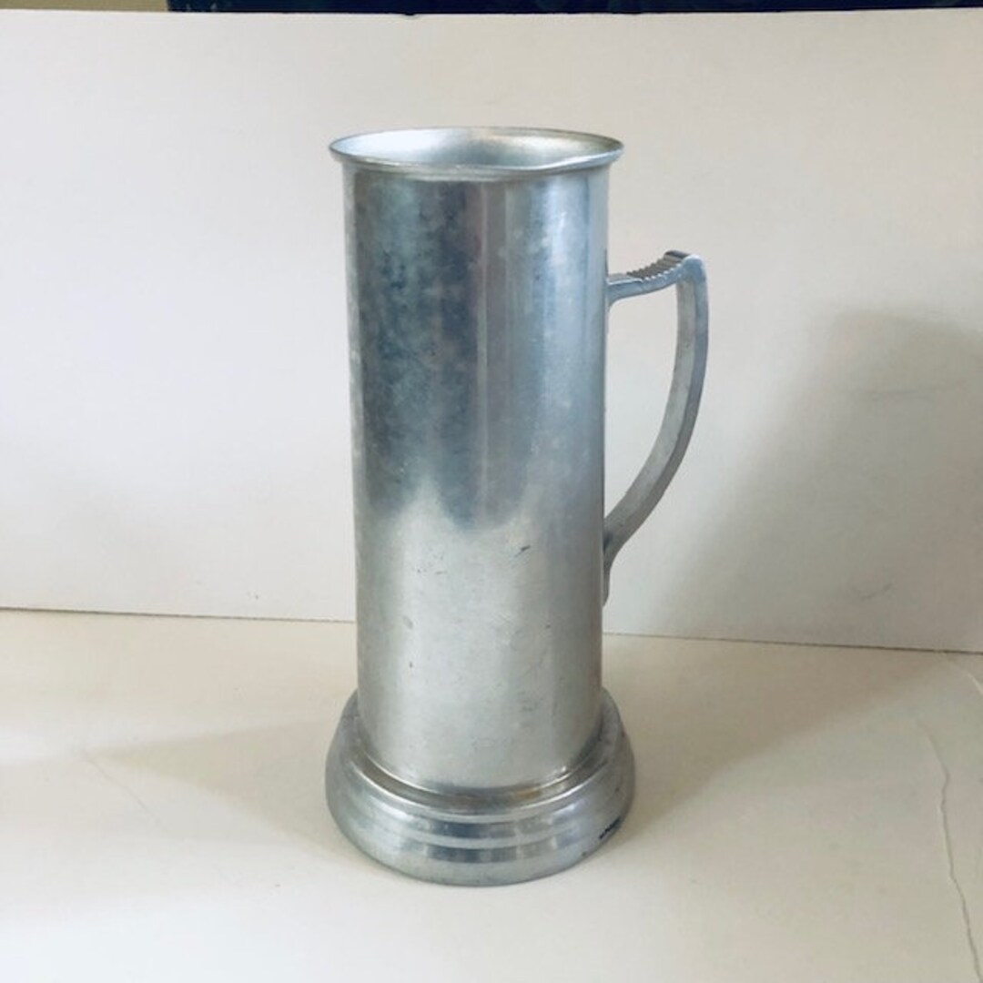 Vintage Aluminum Glass Bottom Beer Mug / Stein Mid Century Etsy