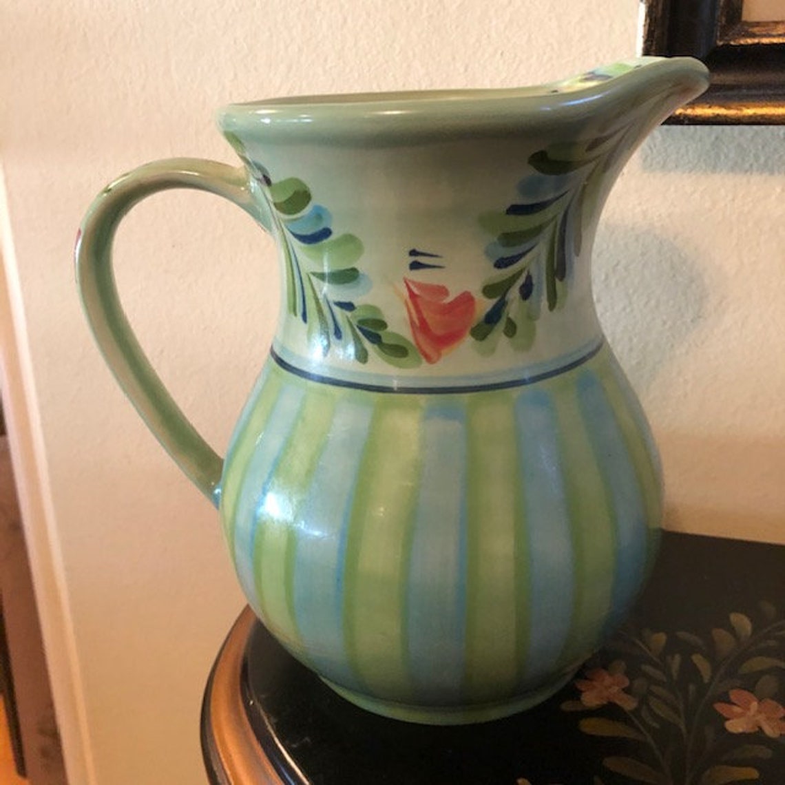 Gail Pittman Pottery Southern Living at Home Green Pitcher Etsy