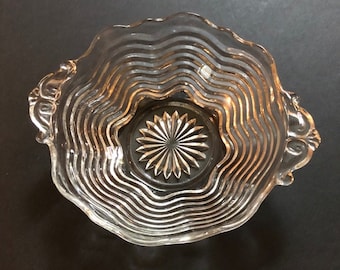 Vintage Beautiful Glass Bowl Candy Dish Free Shipping Home Decor