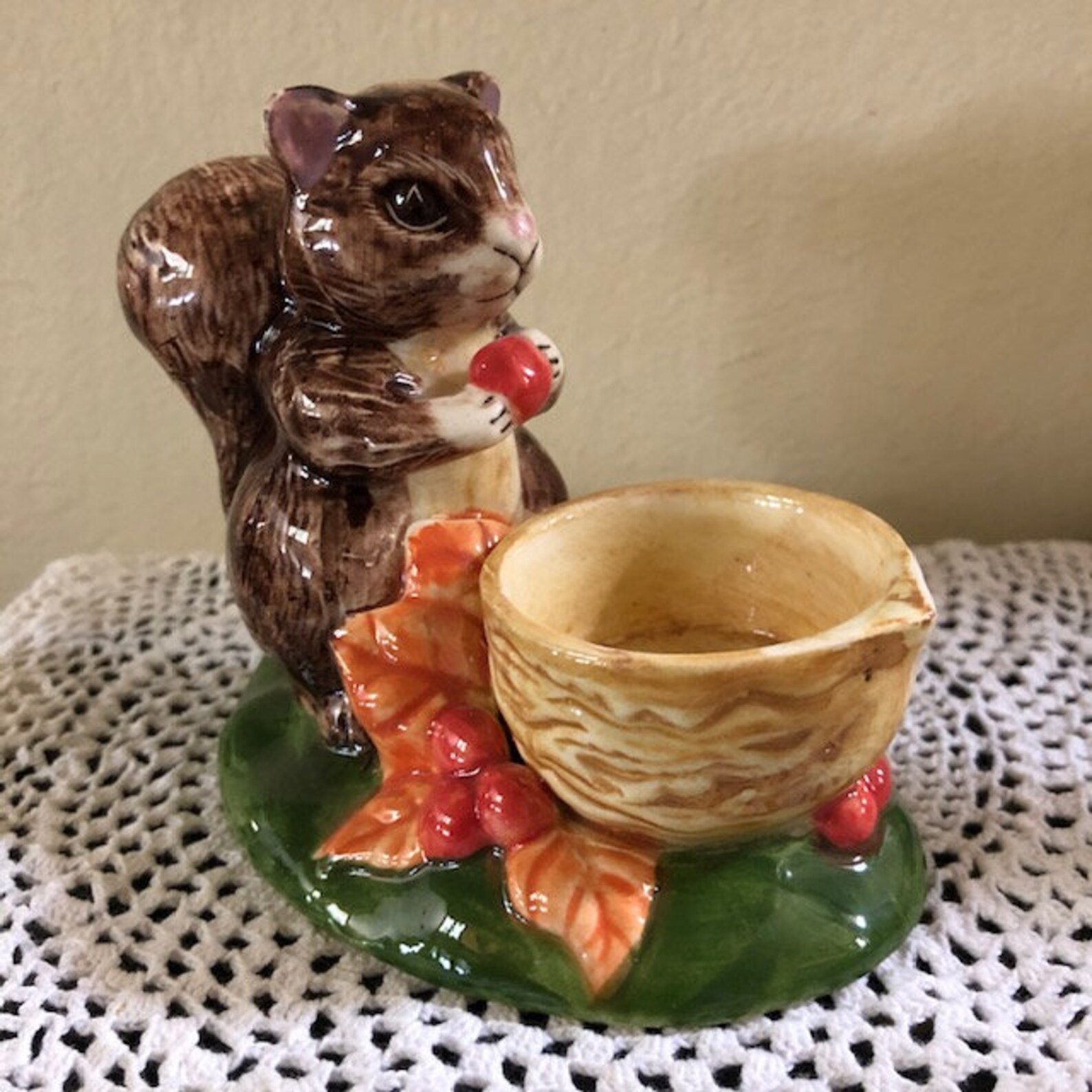 Squirrel Votive Candle Holder Fall Season Decor Thanksgiving Etsy