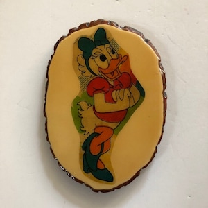 Vintage Disney Daisy Duck Wood Wall Plaque Free Shipping