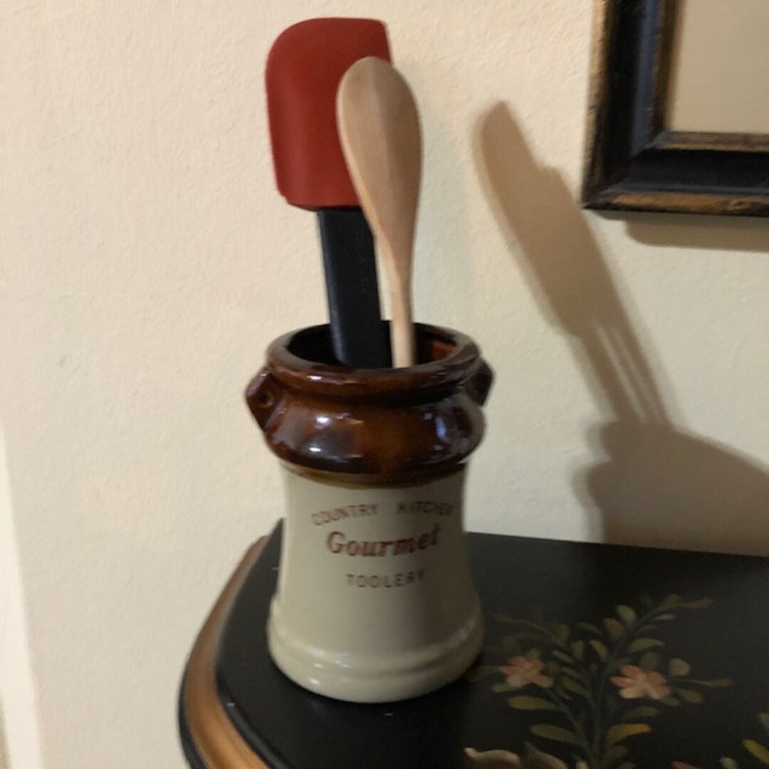 Brown Country Kitchen Utensil Holder Crock Free Shipping Gourmet