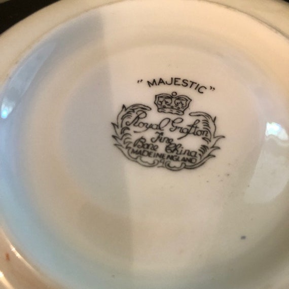 Single Majestic Royal Grafton Teacup and Saucer England Fine Single Majestic Royal Grafton Teacup and Saucer England Fine