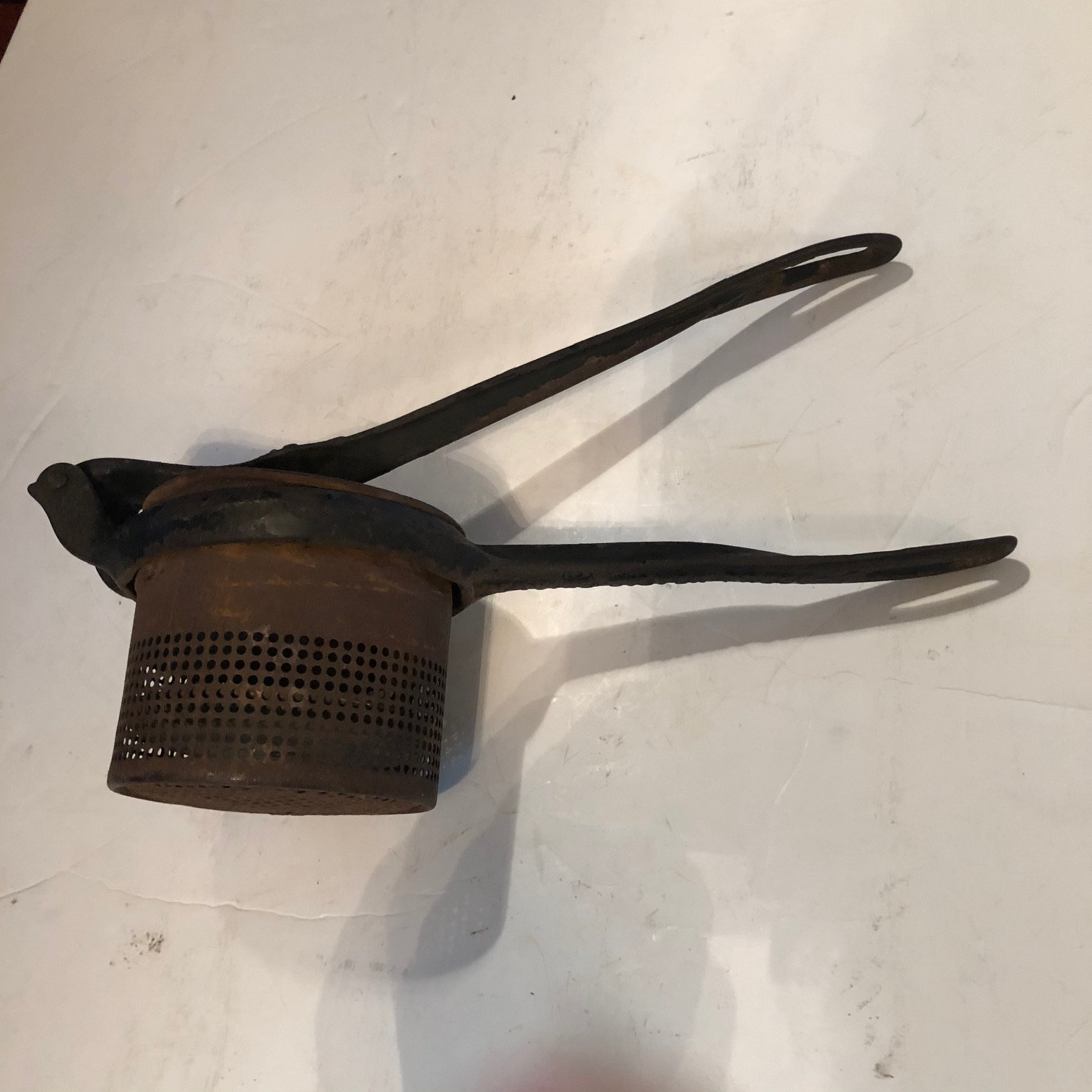 Vintage Antique Cast Iron Potato Ricer Masher Shabby Farmhouse Etsy UK