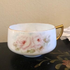 Delicate Eggshell Thin Porcelain Teacup with Pink Roses Free Shipping Replacement Japan