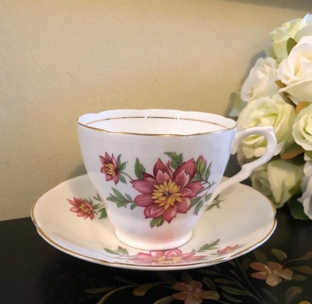 Vintage Lion Brand English Bone China Tea Cup and Saucer Free