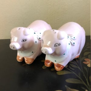 Lindo cerdo rosa Salero y pimenteros Envío gratis Decoración de la granja Decoraciones Cocina campestre Decoración de la mesa