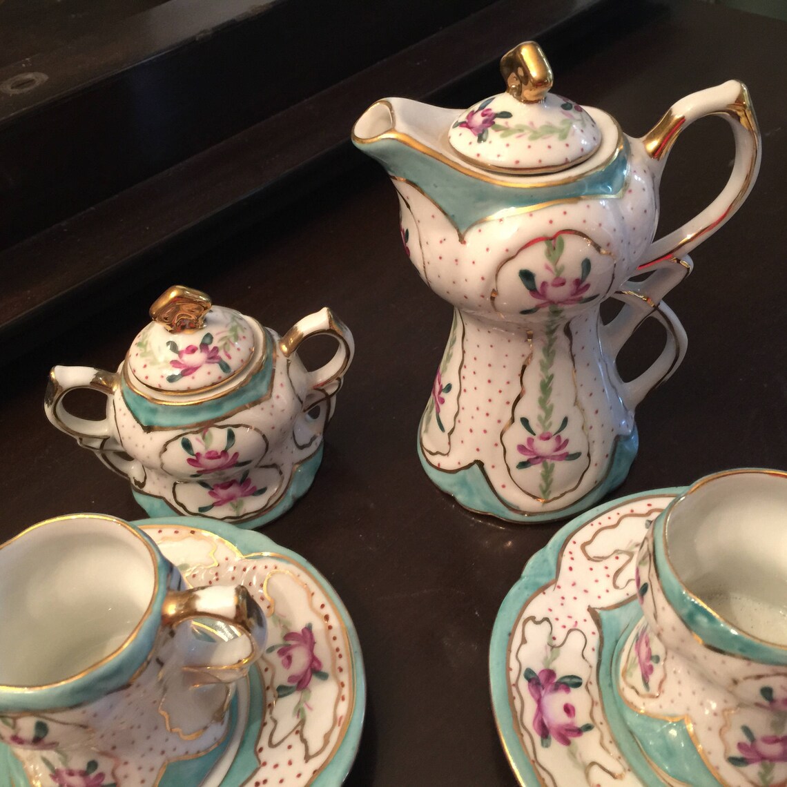 Limoges China Miniature Porcelain Tea Set Etsy