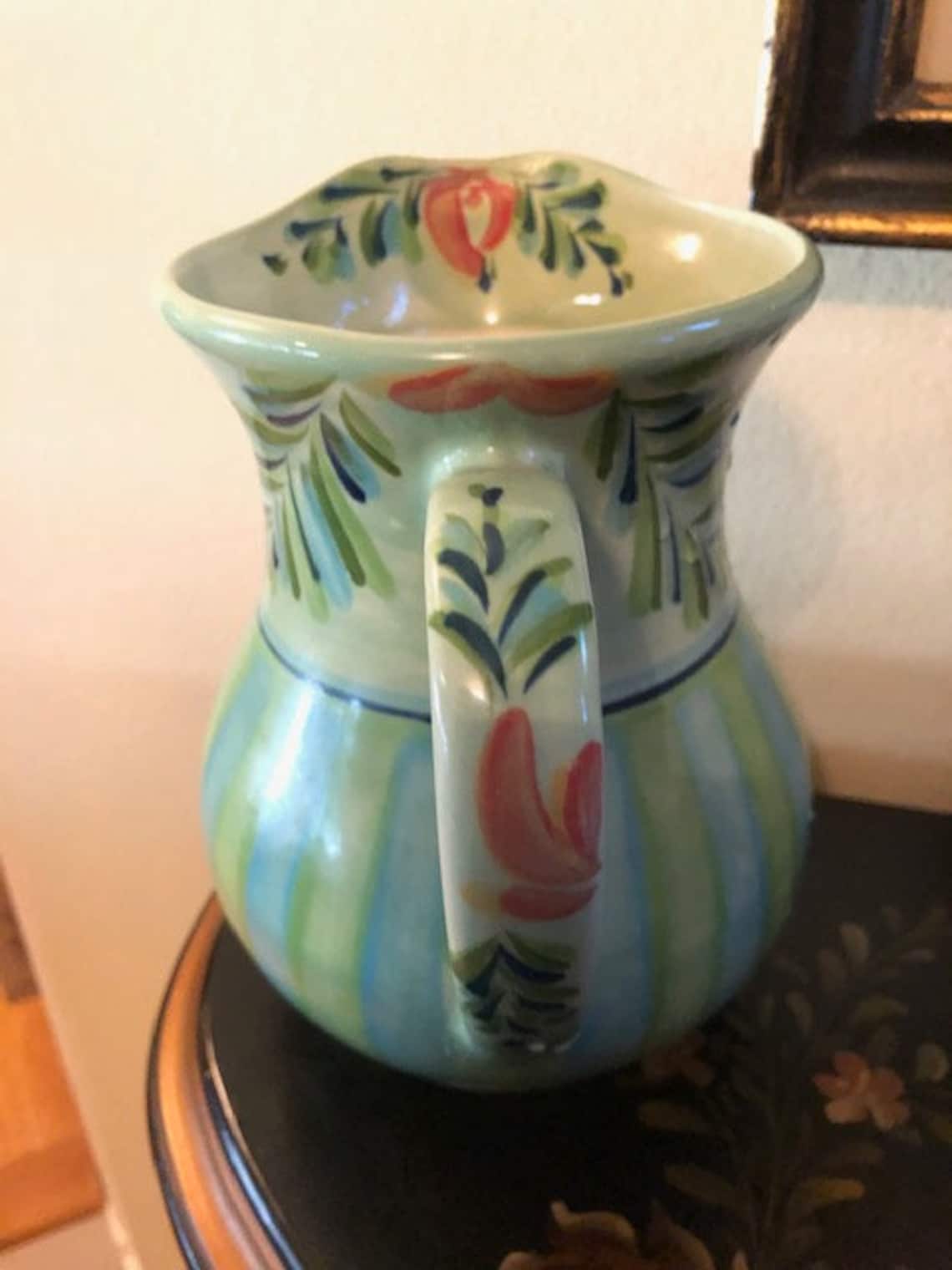 Gail Pittman Pottery Southern Living at Home Green Pitcher Etsy