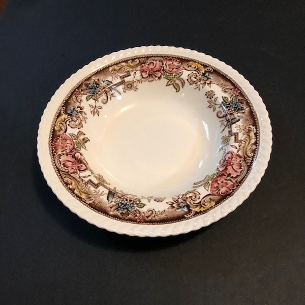 Devonshire Johnson Bros. Brothers Soup Bowl Floral Design Vintage Dish Replacements Ivy Made in England