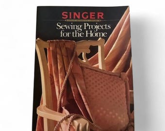 Vintage 1991 Singer Sewing Projects for the Home Pillows, Curtains Free Shipping How to Instruction Book Easy