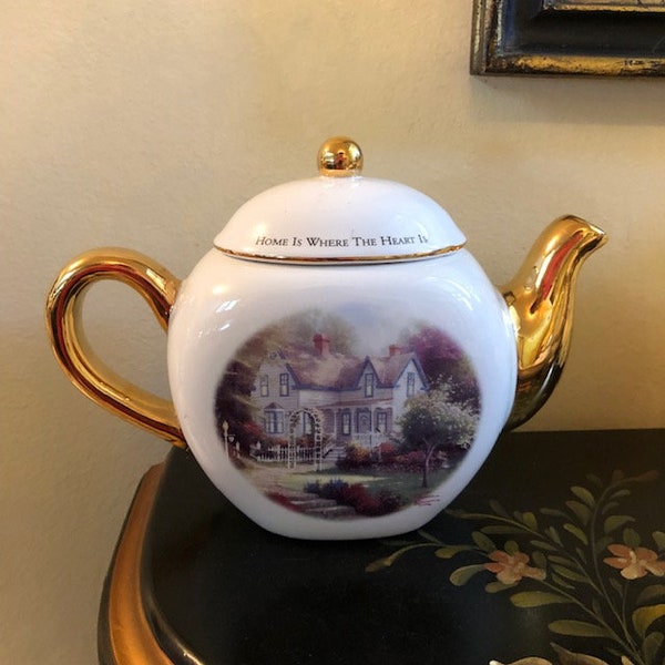 Painter of Light Thomas Kinkade "Home is Where the Heart Is" Teapot Free Shipping Collectible Gift Tea Pot