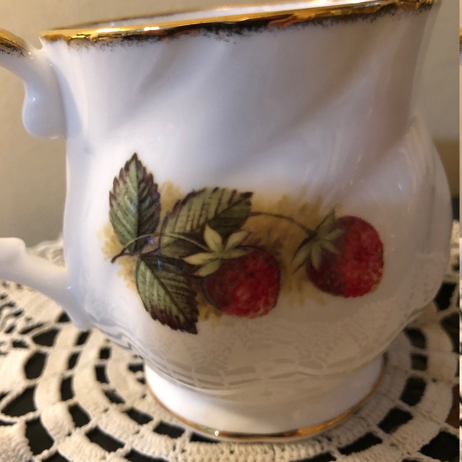 Queens Fine Bone China Fruit Design Tea Cup Coffee Mug Free Etsy