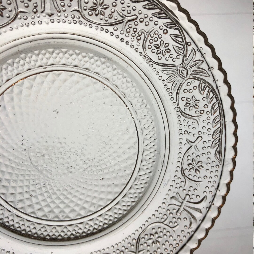 Single Vintage Clear Glass Bread and Butter Plate Free Shipping