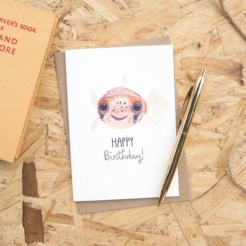 Fish Birthday Card - Etsy