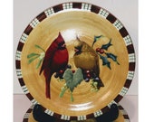 Lenox WINTER GREETINGS EVERYDAY quot Cardinal quot Salad Dessert Plate